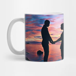 Lovely Sunset (Couple On The Beach) Mug